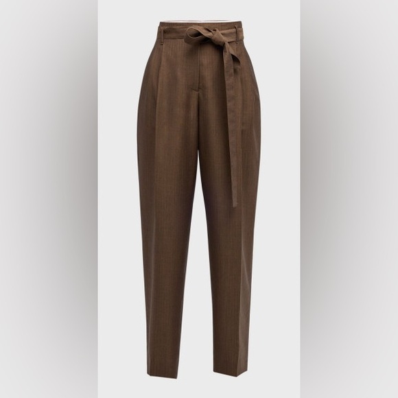 New NWT The Row Lonan Pant in Dark Beige FWRD wide leg wool trouser - Picture 1 of 11
